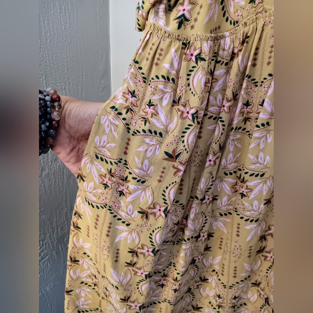 ✨️NATURAL LIFE BOHO TUNIC TOP DRESS W/ Pockets! SZ. L-XL-Flowy! - Picture 3 of 6